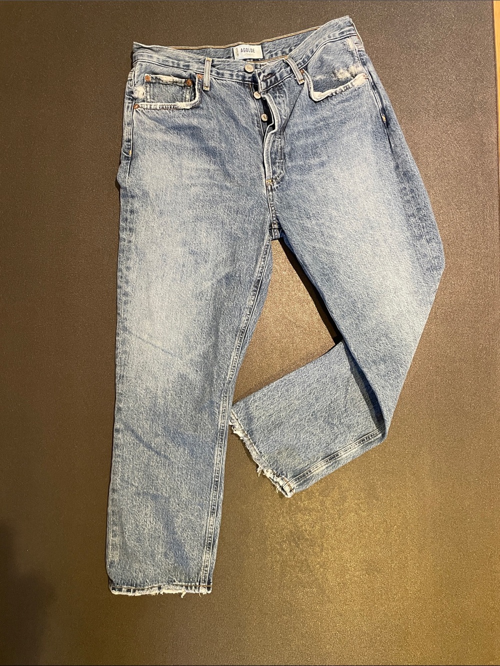 AGOLDE Riley Cropped Slim Straight Jeans Size 30